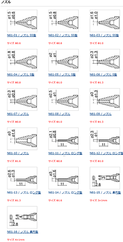 白光（ＨＡＫＫＯ）ノズルN61