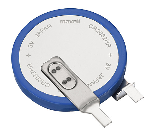 マクセル　耐熱コイン形二酸化マンガンリチウム電池「CR」　端子付き　CR2032HR SAO-T60