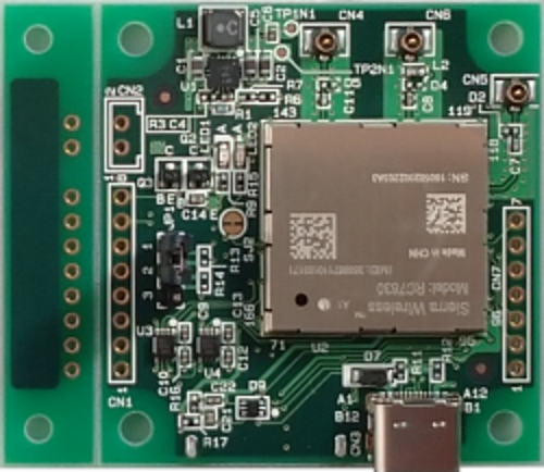 ラインアイ　LTE-CAT4無線モジュールRC7630 組込み評価ボード　EB-RC7630