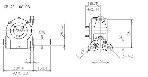緑測器　接触式多回転型センサ　CP-2F-35S-RB 5Kｵｰﾑ