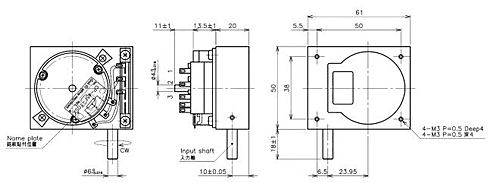 緑測器　接触式多回転型センサ　CP-45F-10SX 1Kｵｰﾑ